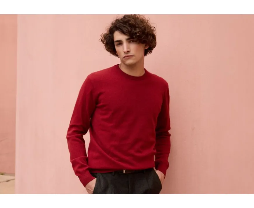 Jersey de lana con cuello redondo Rojo Conan-Bexley Best Sale