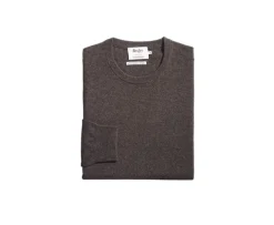 Jersey de lana con cuello redondo Chocolate Oscuro de hombre Conan-Bexley Online