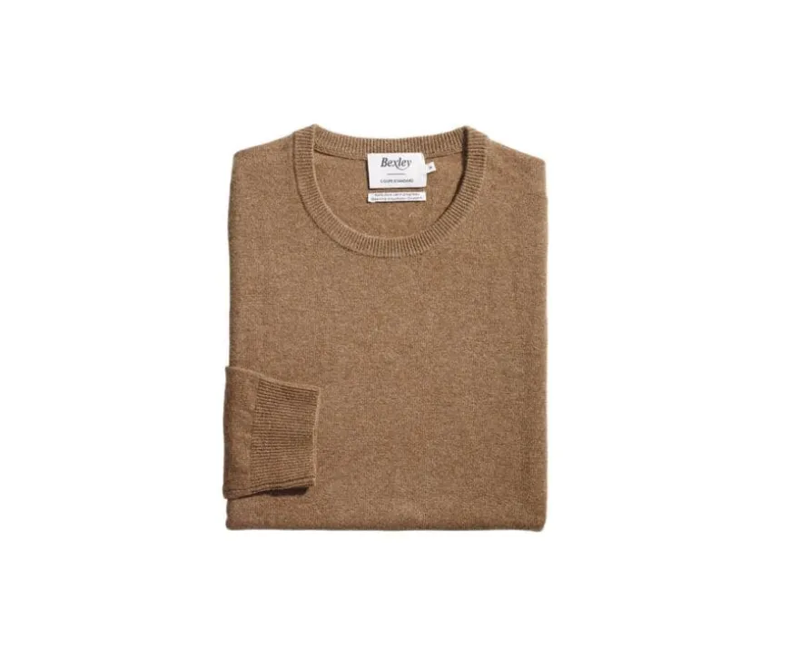 Jersey de lana con cuello redondo Avellana Moteado de hombre Conan-Bexley Best Sale