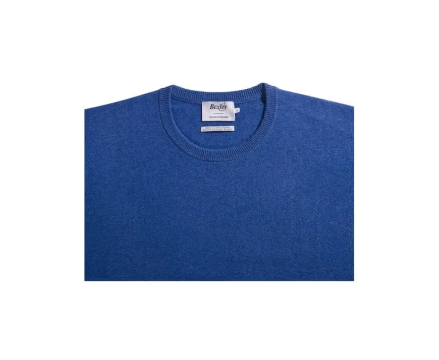 Jersey de lana con cuello redondo Azul Jean moteado Conan-Bexley Outlet