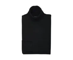 Jersey de lana con cuello vuelto para hombre Negro Emeric-Bexley New
