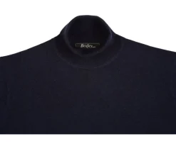 Jersey de lana con cuello vuelto para hombre Navy Emeric-Bexley Store