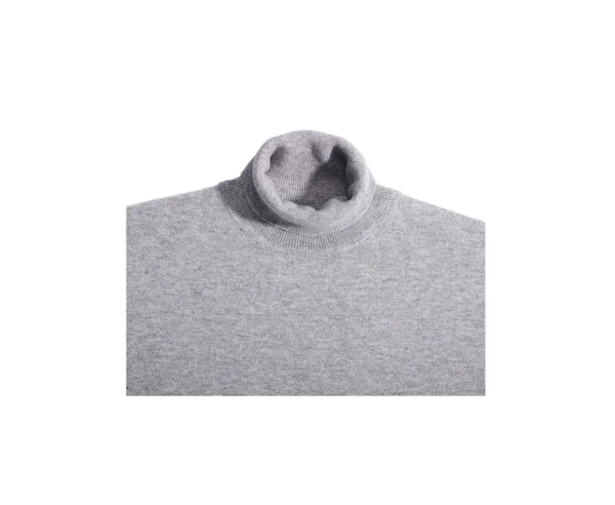 Jersey de lana con cuello vuelto para hombre Gris moteado Emeric-Bexley Hot