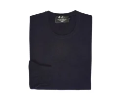 Jersey de lana de cuello redondo para hombre Navy Conan-Bexley New