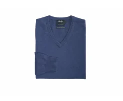 Jersey de lana hombre con cuello de pico Azul petróleo Elian-Bexley Hot