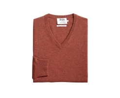 Jersey de lana hombre con cuello en V Especia Moteado Elian-Bexley Hot