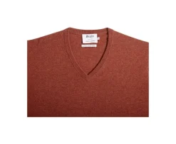 Jersey de lana hombre con cuello en V Especia Moteado Elian-Bexley Hot