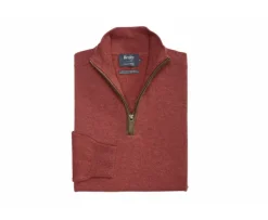 Jersey de lana para hombre con cuello cremallera Especia moteado Keithy-Bexley Store