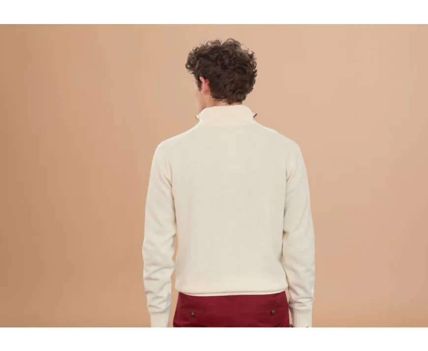 Jersey de lana para hombre con cuello cremallera Crudo Keithy-Bexley Flash Sale