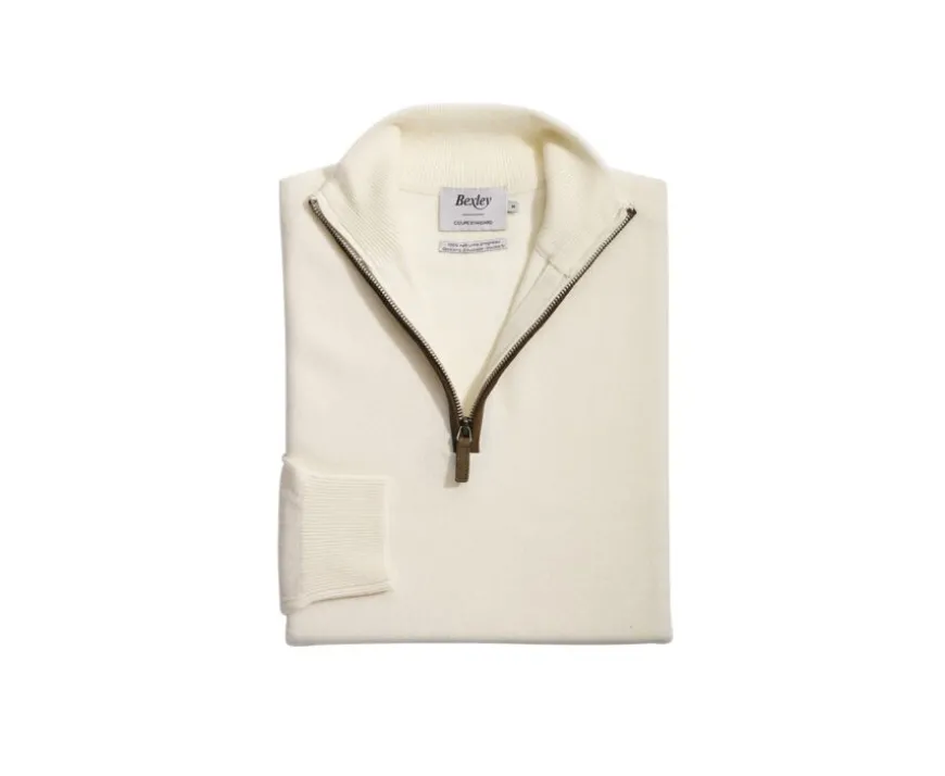 Jersey de lana para hombre con cuello cremallera Crudo Keithy-Bexley Flash Sale