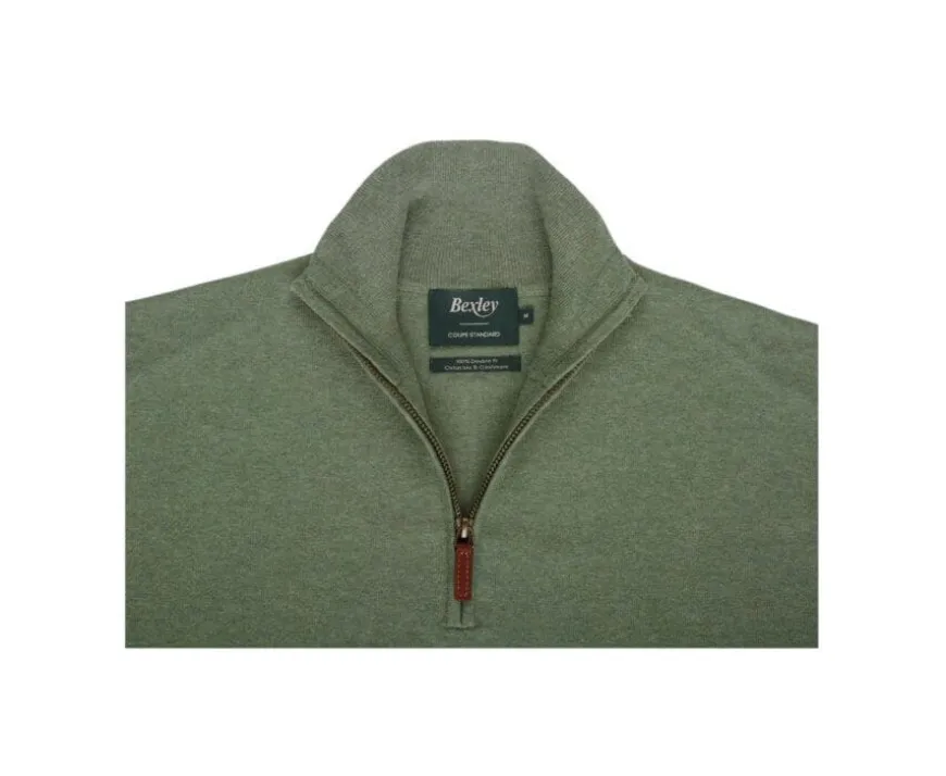 Jersey fino de hombre - Algodón/cachemira - Verde tila Vlad-Bexley Discount