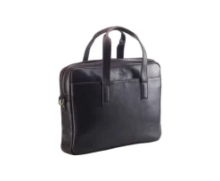 Maletín de cuero Chocolate oscuro para hombre Harwinton-Bexley Cheap