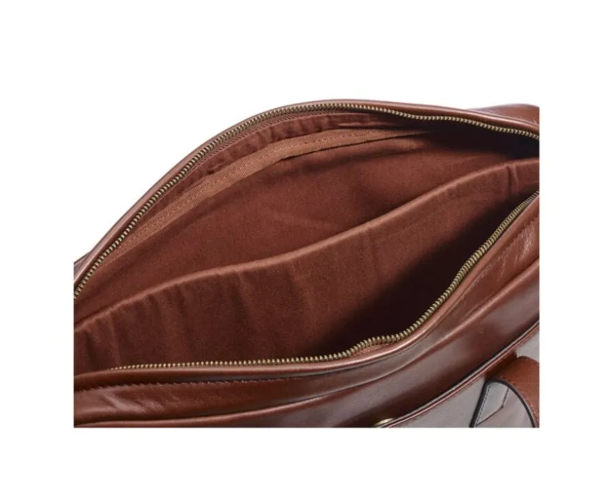 Maletín de cuero Coñac para hombre Harwinton-Bexley Sale