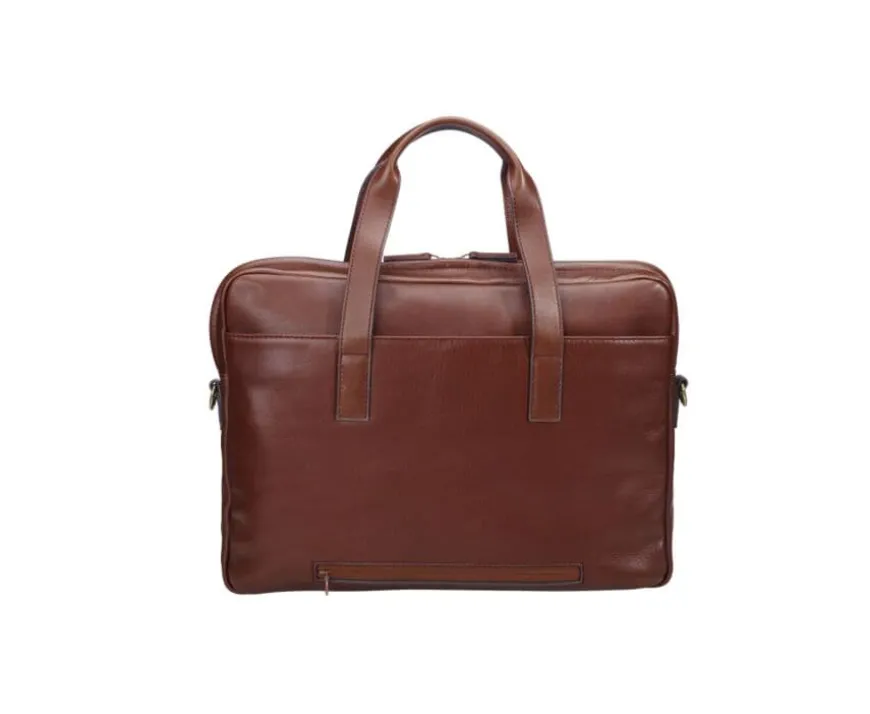 Maletín de cuero Coñac para hombre Harwinton-Bexley Sale