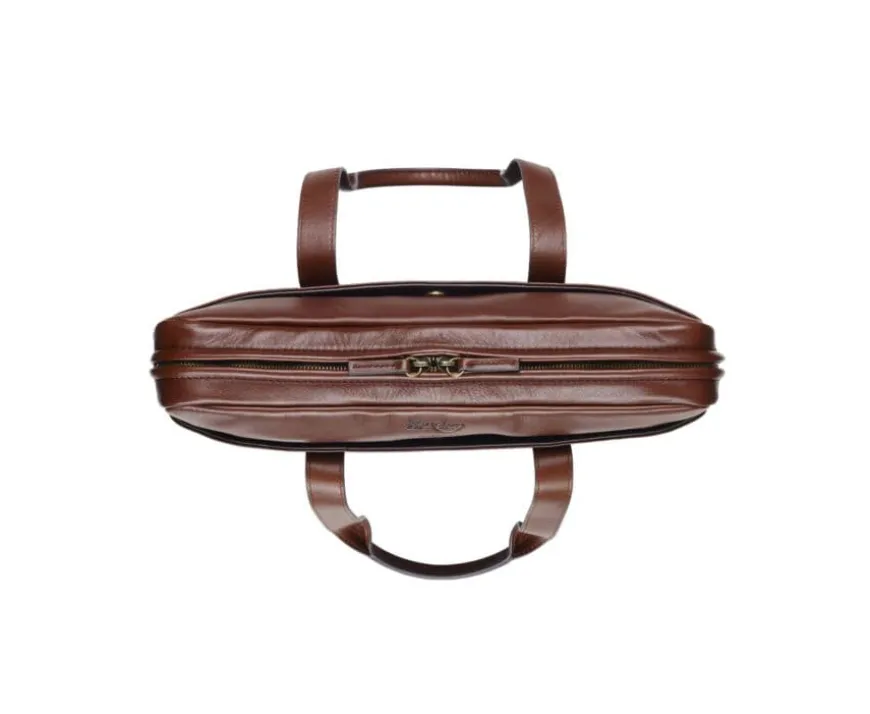 Maletín de cuero Coñac para hombre Harwinton-Bexley Sale