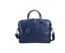 Maletín de cuero Navy para hombre Harwinton-Bexley Fashion