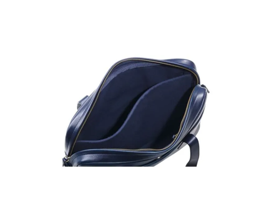Maletín de cuero Navy para hombre Harwinton-Bexley Fashion
