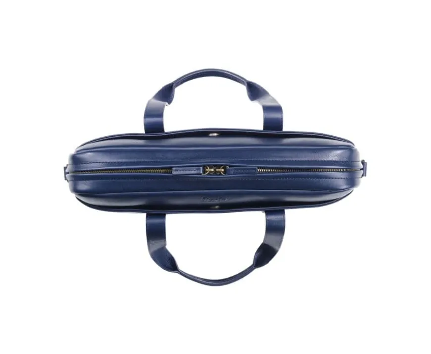 Maletín de cuero Navy para hombre Harwinton-Bexley Fashion