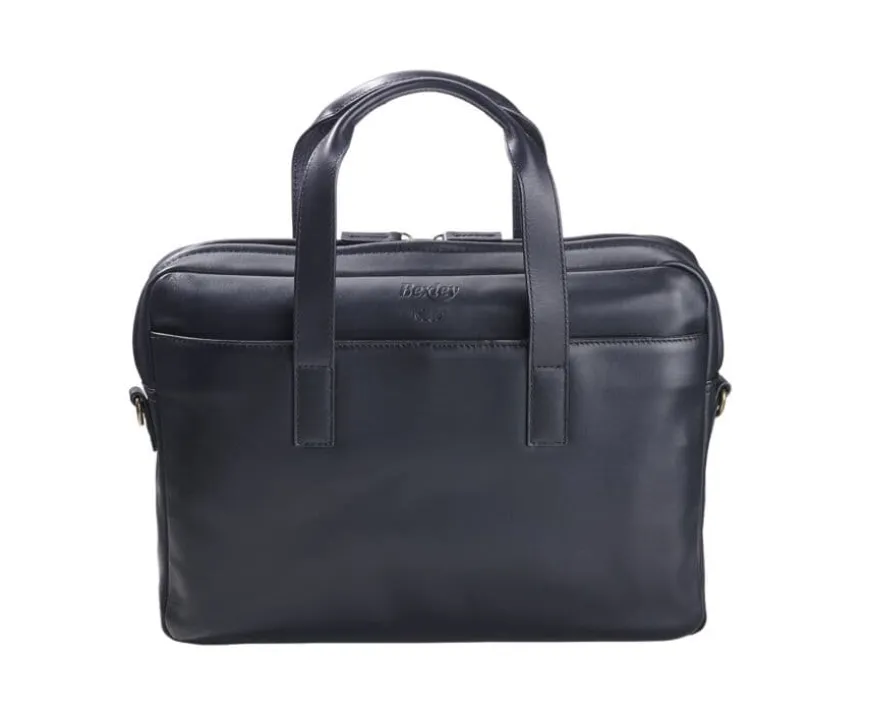 Maletín de cuero Negro para hombre - HARWINTON |-Bexley Online