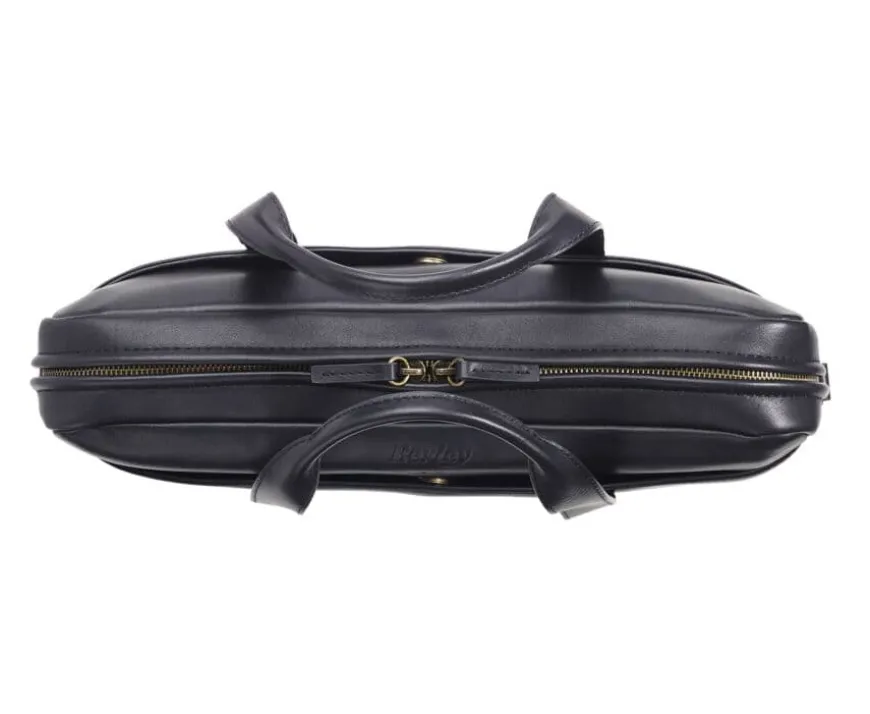 Maletín de cuero Negro para hombre - HARWINTON |-Bexley Online