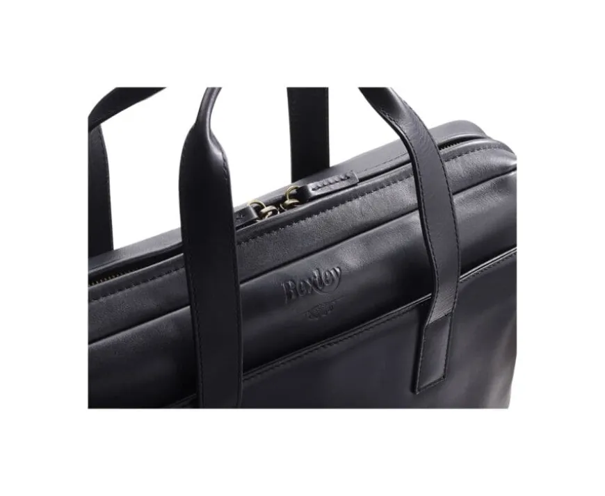 Maletín de cuero Negro para hombre - HARWINTON |-Bexley Online