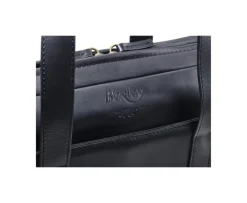 Maletín de cuero Negro para hombre - HARWINTON |-Bexley Online