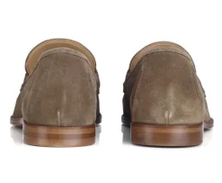 Mocasín de hombre de piel Terciopelo Topo Dervio-Bexley Fashion