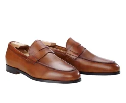 Mocasín de piel para hombre Dorado Patinado Derybrook-Bexley New