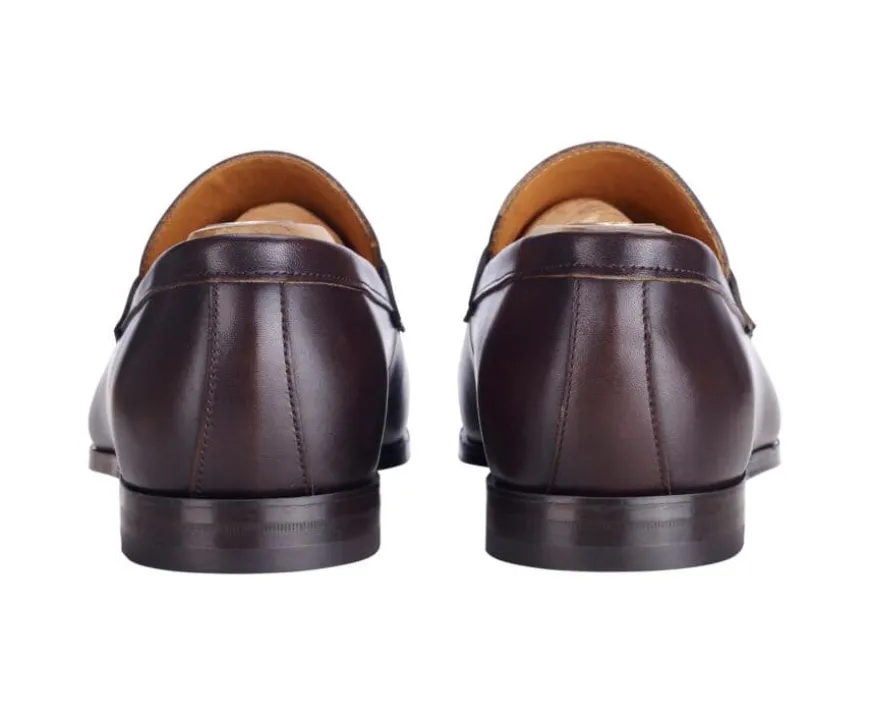 Mocasín de piel para hombre Pardo Patinada Derybrook-Bexley Cheap