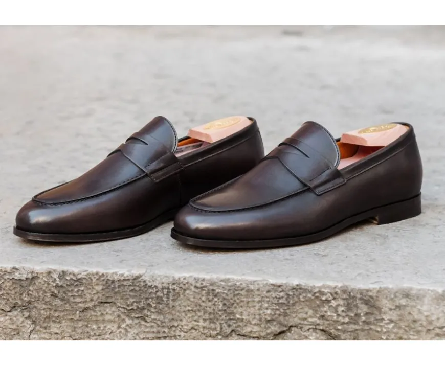 Mocasín de piel para hombre Pardo Patinada Derybrook-Bexley Cheap