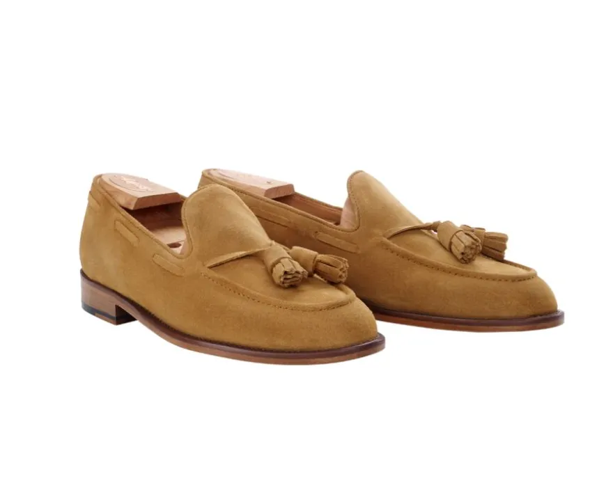 Mocasín de terciopelo Coñac para hombre Picadilly-Bexley Store