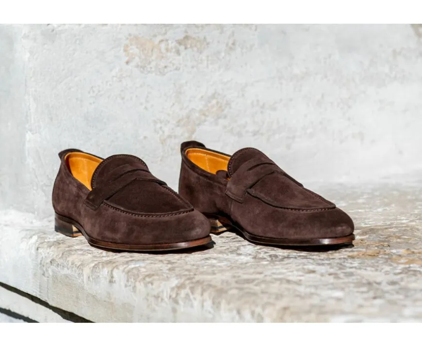 Mocasín de terciopelo pardo para hombre Cevio-Bexley Best Sale