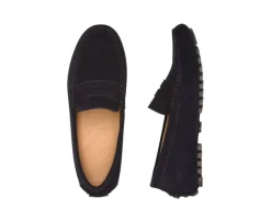 Mocasín de verano para hombre de terciopelo Azul marino Ferguson-Bexley Cheap