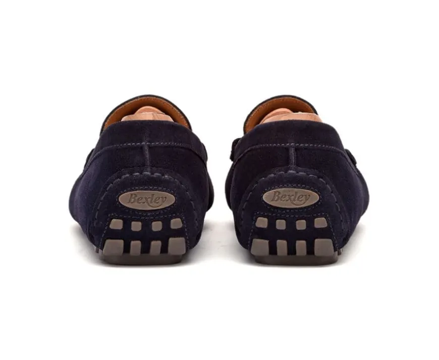 Mocasín de verano para hombre de terciopelo Azul marino Ferguson-Bexley Cheap