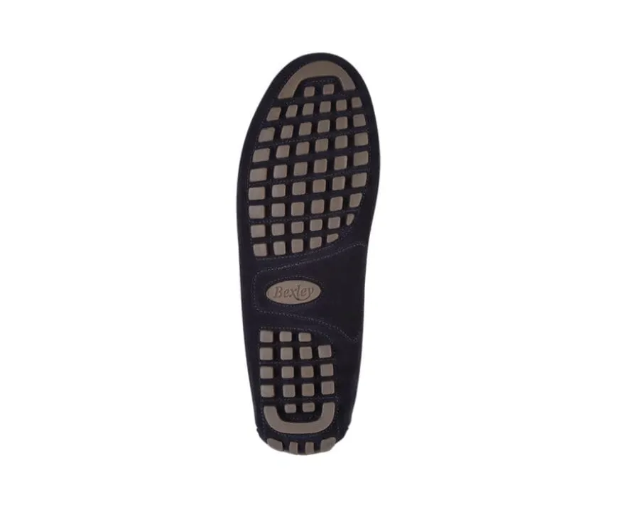 Mocasín de verano para hombre de terciopelo Azul marino Ferguson-Bexley Cheap