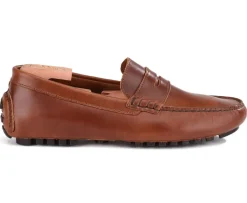 Mocasín de verano para hombre en piel Dark Chestnut Ferguson-Bexley Shop