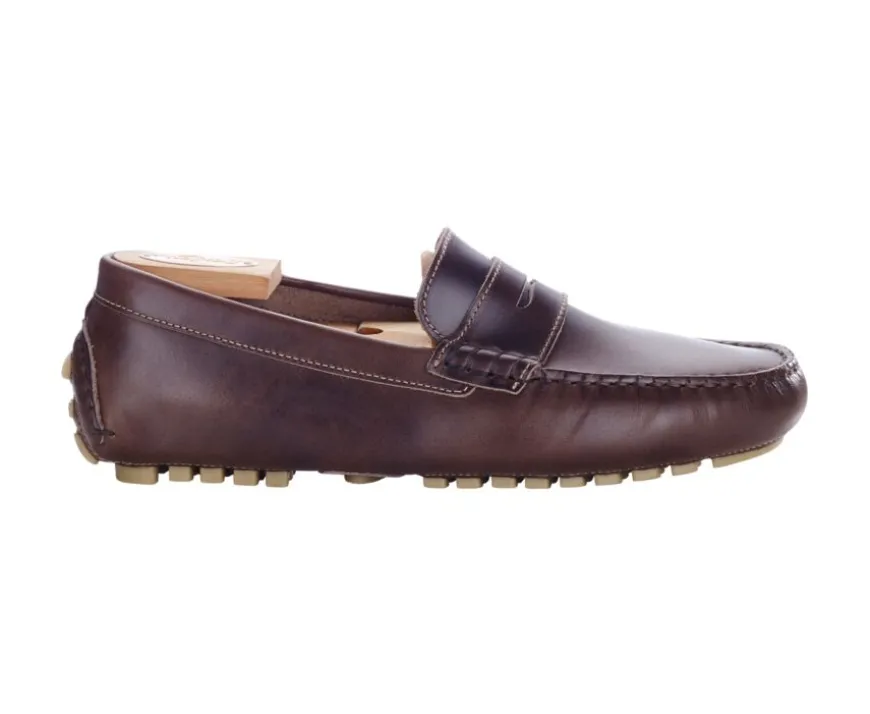 Mocasín de verano para hombre Pardo Oscuro Ferguson-Bexley Cheap