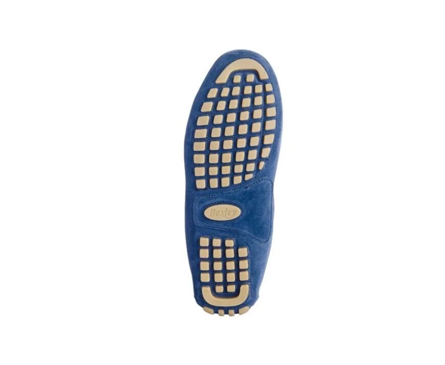 Mocasín de verano para hombre Terciopelo Azul Indigo Ferguson-Bexley New