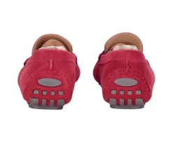 Mocasín de verano para hombre Terciopelo Rojo Oscuro Ferguson-Bexley Best Sale