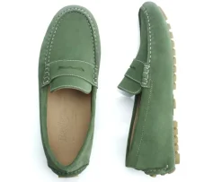 Mocasín de verano para hombre Terciopelo Verde Ferguson-Bexley Fashion
