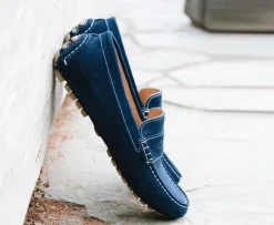 Mocasín de verano para hombre Terciopelo Índigo Ferguson-Bexley Flash Sale
