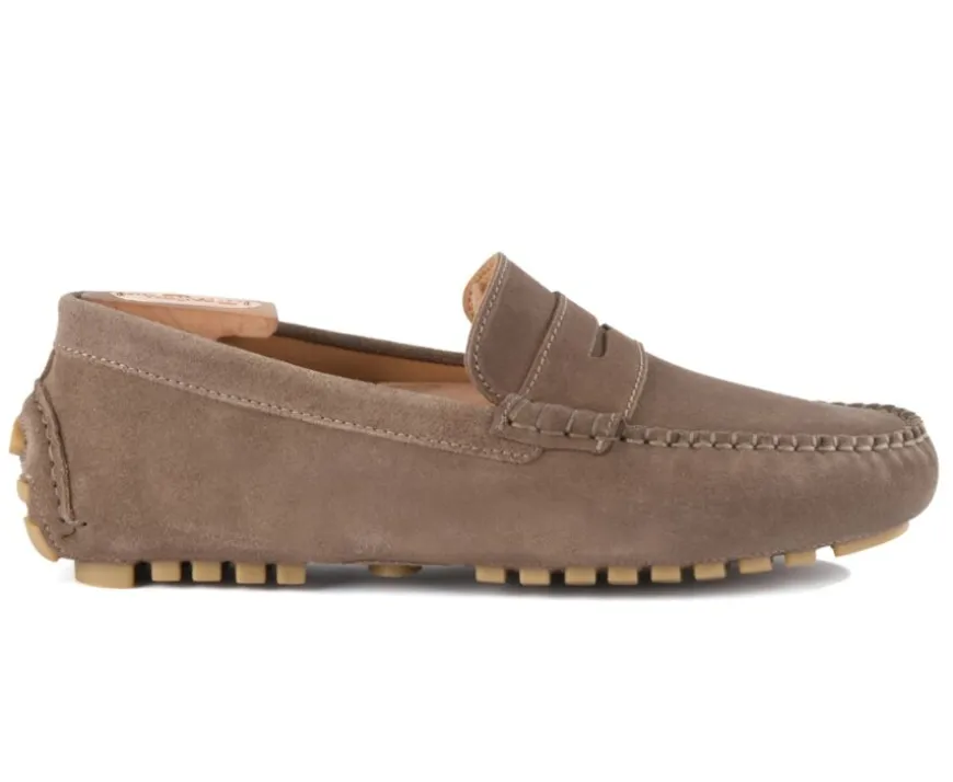 Mocasín de verano Terciopelo Topo Biscayne-Bexley Sale