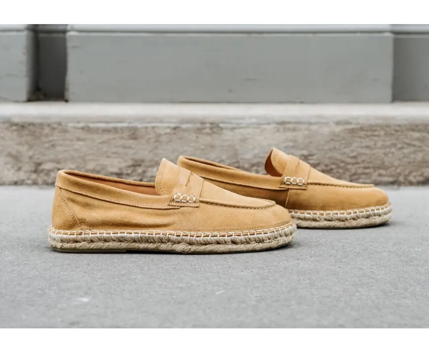 Mocasín hombre Terciopelo Beis Oscuro Panarea-Bexley Sale