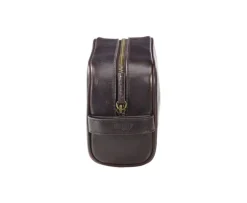 Neceser de cuero Chocolate oscuro piel-Bexley Clearance
