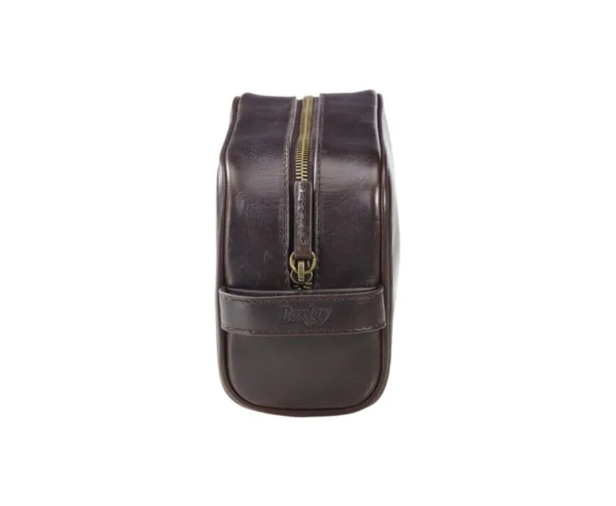 Neceser de cuero Chocolate oscuro piel-Bexley Clearance