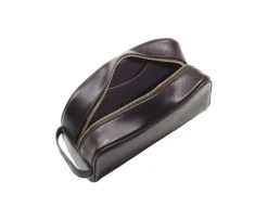 Neceser de cuero Chocolate oscuro piel-Bexley Clearance