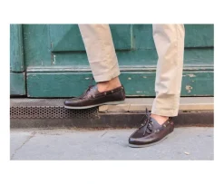 Náuticos de cuero Marrón oscuro para hombre Trawler-Bexley Sale