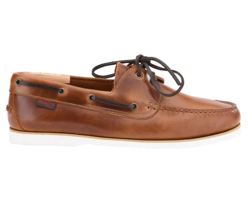 Náuticos de hombre de piel Coñac Trawler-Bexley Best Sale