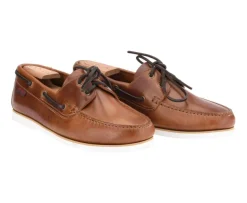 Náuticos de hombre de piel Coñac Trawler-Bexley Best Sale