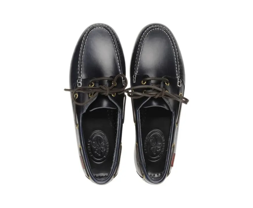 Náuticos hombre piel Azul marino Trawler-Bexley Fashion